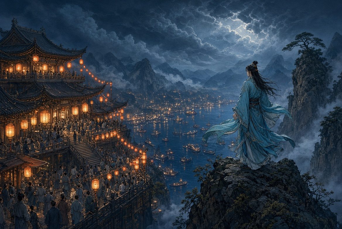 夜港灯火拥挤,弟子改去安静的邻峰,对应晚高峰换节点